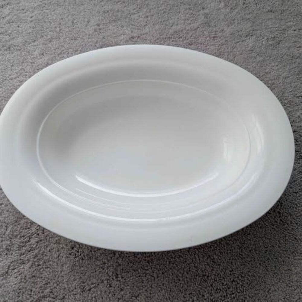 White Plastic Serving Bowl